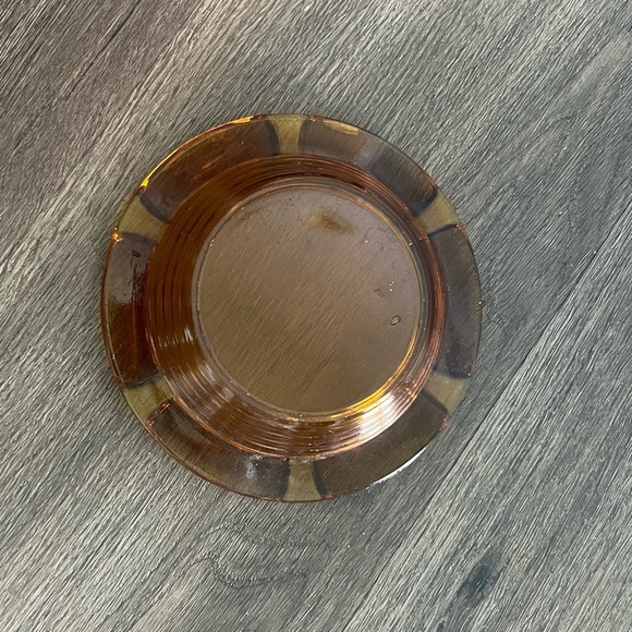 Vintage Amber Glass Ashtray - Picture 2 of 2